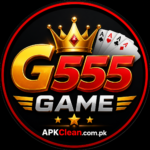 G555 Game APK dashboard showing deposit, withdrawal, bonuses, and registration features for Android users.